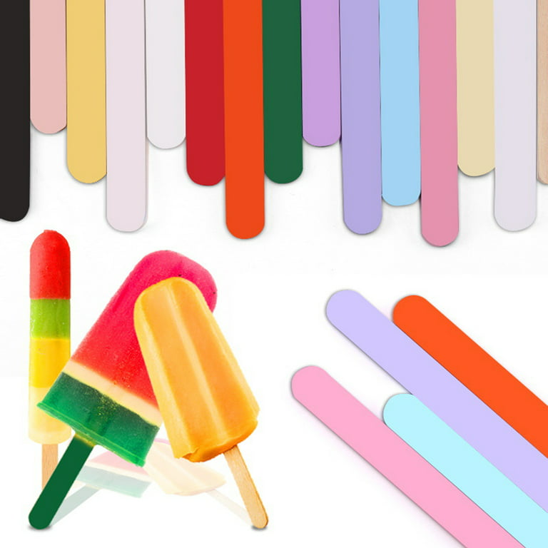 10 PCS 24 Cavity Ice Cream Sticks, 4.5 Inch Colored Food Grade Acrylic  Popsicle Sticks - Great for Party DIY Craft Creative Designs and Children  Education 