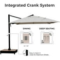 thumbnail image 6 of Grand Patio 10x13 ft Outdoor Cantilever Umbrella with Acrylic Fabric & Base & Cover for Poolside, Deck, Backyard, Black Pole, 6 of 8