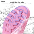 thumbnail image 3 of SMILIN Rubber Wide Calf Rain Boots for Women, Pink, Size 6, 3 of 10
