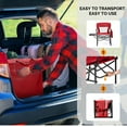 thumbnail image 6 of Ktaxon 1Pc Camping Chairs, Heavy Duty Folding Directors Chair with Side Table & Carry Bag, Fishing Seating for Adult, Suitable for Beach Picnic Lawn, Red, 6 of 7