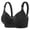 Black, variant on Turilly Bras Womens Plus Size Shiny Wireless Bra Side Support Smoothing Everyday Bras