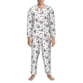 thumbnail image 3 of Sikiie Funny Chicken Mens Pajama Set, Soft Warm Long Sleeve Sleepwear, Cozy Button-Down Pjs for Men-Small, 3 of 7