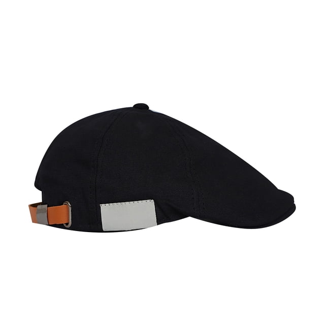 GPOECD Casquette Béret Rétro de Rue à Dessus Plat Ajustable pour Tenues Décontractées Mode et Quotidiennes Design Classique 06_Black,Taille Unique