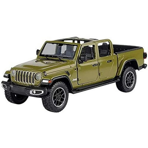 2021 Jeep Gladiator Overland (Open Top), Green - Motor Max 79367GN - 1/27 scale Diecast Model Toy Car