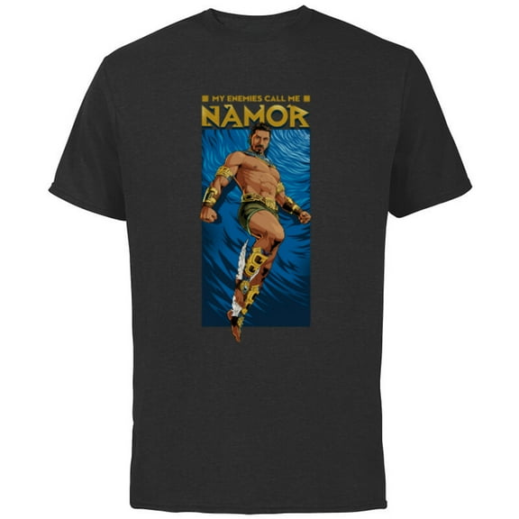 Marvel Black Panther: Wakanda Forever Enemies Call Me Namor - Short Sleeve Cotton T-Shirt for Adults - Customized-Black