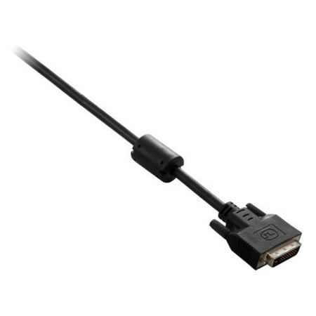 V7 DVI-D Dual Link Digital Video Display Cable 6ft (M/M) for Connecting DVI equipped PC or Laptop to Monitor or Projector (V7N2DVI-06F-BLK) - (Best Way To Connect Pc To Monitor)