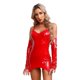 thumbnail image 3 of Vestido ajustado de charol brillante para mujer con pinzas para liga, tirantes ajustables y cremallera en la espalda, minivestido de lencería sexy para discoteca, 3 of 5