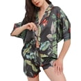 thumbnail image 4 of Liacowi Women Pajama Set Print Short Sleeve Shirts Tops and Shorts 2 Piece Sleepwear Loungewear, 4 of 5