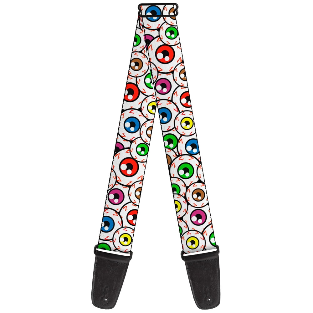 Buckle-Down Guitar Strap, Eyeballs Stacked, 2 Inches Wide