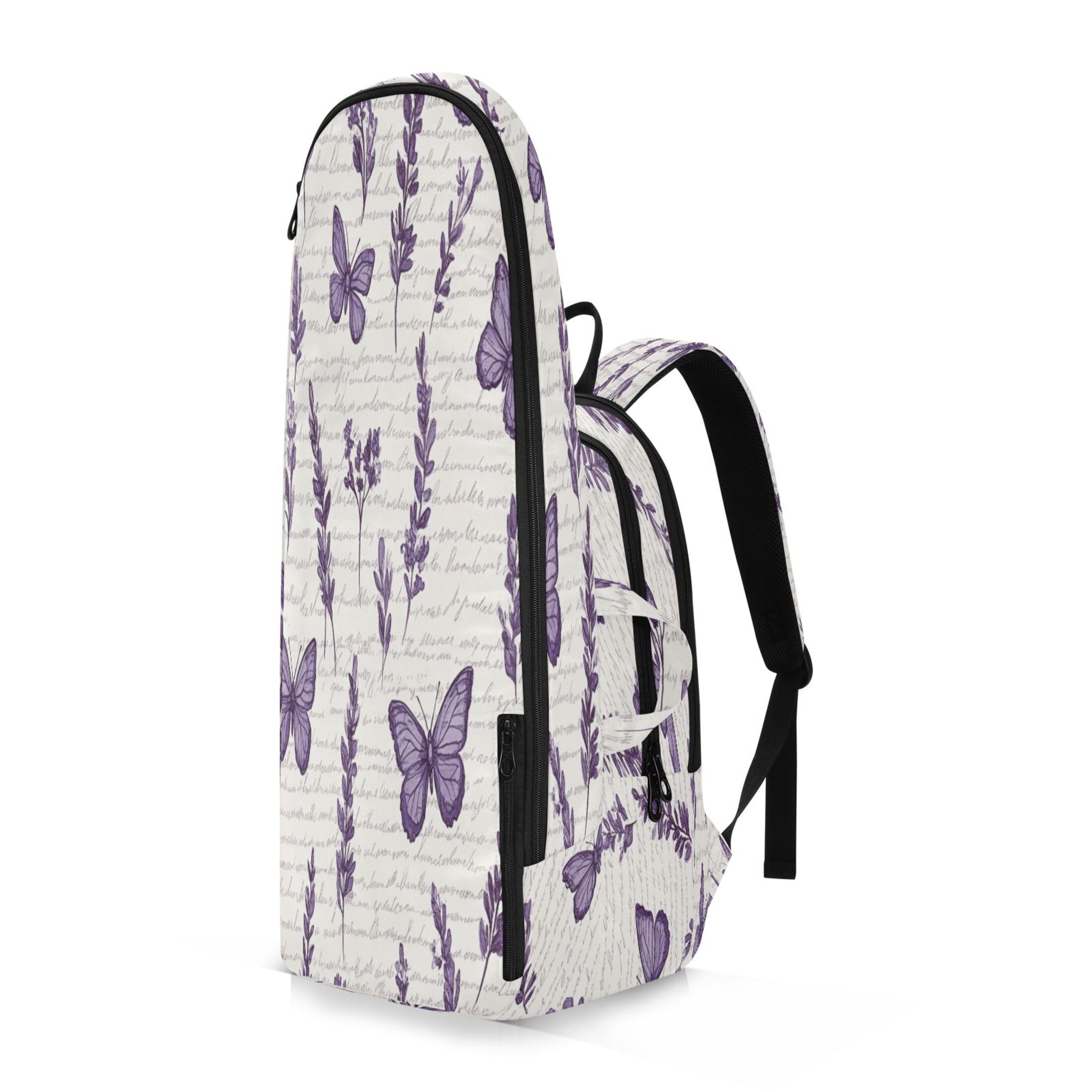 2 Racquet Holder Tennis Backpack Tennis Racket Covers Gym Bags Lavender Flowers and Butterflies