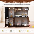 thumbnail image 6 of Costway Kid’s Pretend Play Kitchen Toddler Kitchen Playset with Blackboard Brown, 6 of 11
