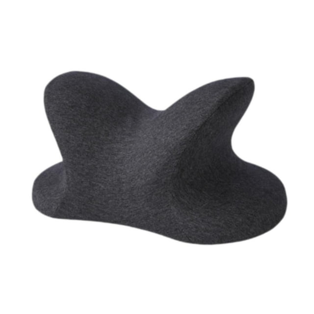 Almohada para la siesta en el escritorio, funda lavable, cómoda almohada ergonómica para el cuello, almohada de espuma viscoelástica portátil para Negro