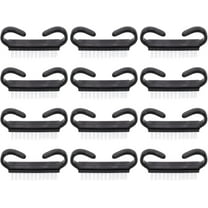 Nail Brush Nail Brushes Handle Grip Nail Brush, Fingernail Scrub Nail Cleaning Brushes, Manicure Cleaning Brushes for Toes and Nails Cleaner (Black, 12pcs) Nail Cleaning Brush Cleanser