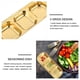 thumbnail image 3 of Juego de 2 platos para condimentos, salsas y aperitivos de acero inoxidable con tres compartimentos., 3 of 7