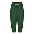 thumbnail image 6 of Pants for Women Casual Sweat Capris 4Th Of July American Flag Independence Day Print Bottom Drawstring Joggers Elastic Womens Pants Army Green XXL, 6 of 6