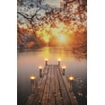 thumbnail image 3 of Three Star Sunrise Autumn Lightup Painting With Multicolor KL700, 3 of 3