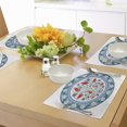 thumbnail image 4 of Ambesonne Teal Place Mats Set of 4, Turkish Tulip Floral Art, Standard Size, Teal Red White, 4 of 6