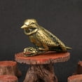 thumbnail image 4 of Animal Figurines Brass Sparrow & Snake Figurine Bird Statue Home Ornaments, 4 of 5