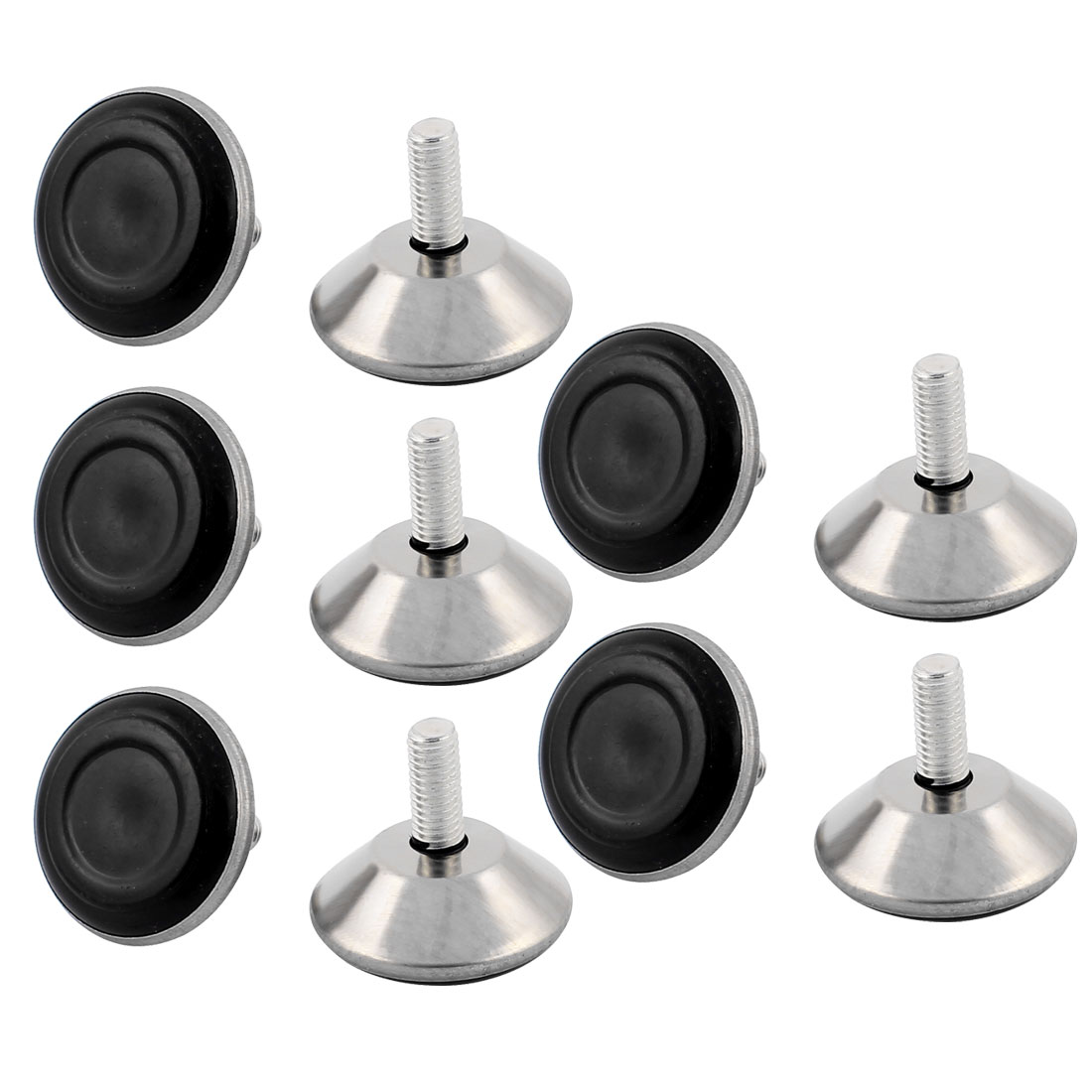 M8x40mmx18mm Iron Adjustable Furniture Leg Table Leveling Foot Pad