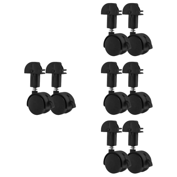Worgeous 8 pcs  Cage Wheels Swivel Stem Casters Wheel With Brakes Pet Cage Wheels