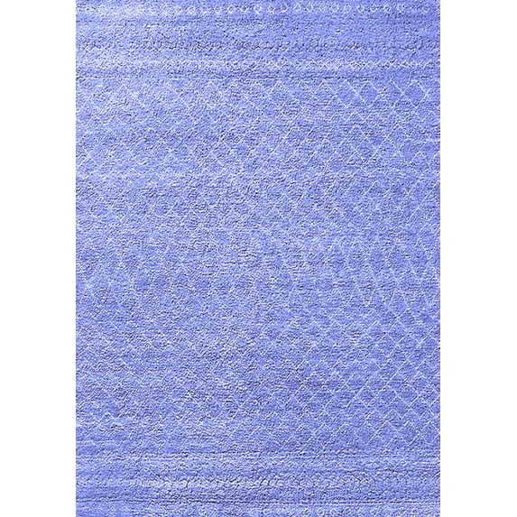 Ahgly Company Machine Washable Indoor Rectangle Oriental Blue Industrial Area Rugs, 2' x 5'