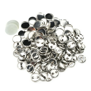 Uxcell 2.26inch Blank Button Making Supplies,25Pcs Round Badge Parts for Button Maker Machine, Silver