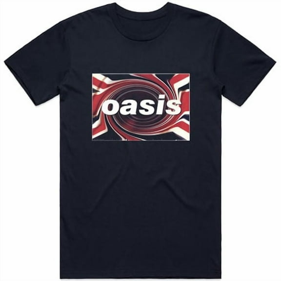 Men's Oasis Union Jack Slim Fit T-shirt Large Navy