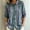 Green, variant on Morttic Women's Striped Lapel Collar Button Down Shirt – Collared Puff 3/4 Sleeve Blouse, Casual Loose Summer Top Purple,S