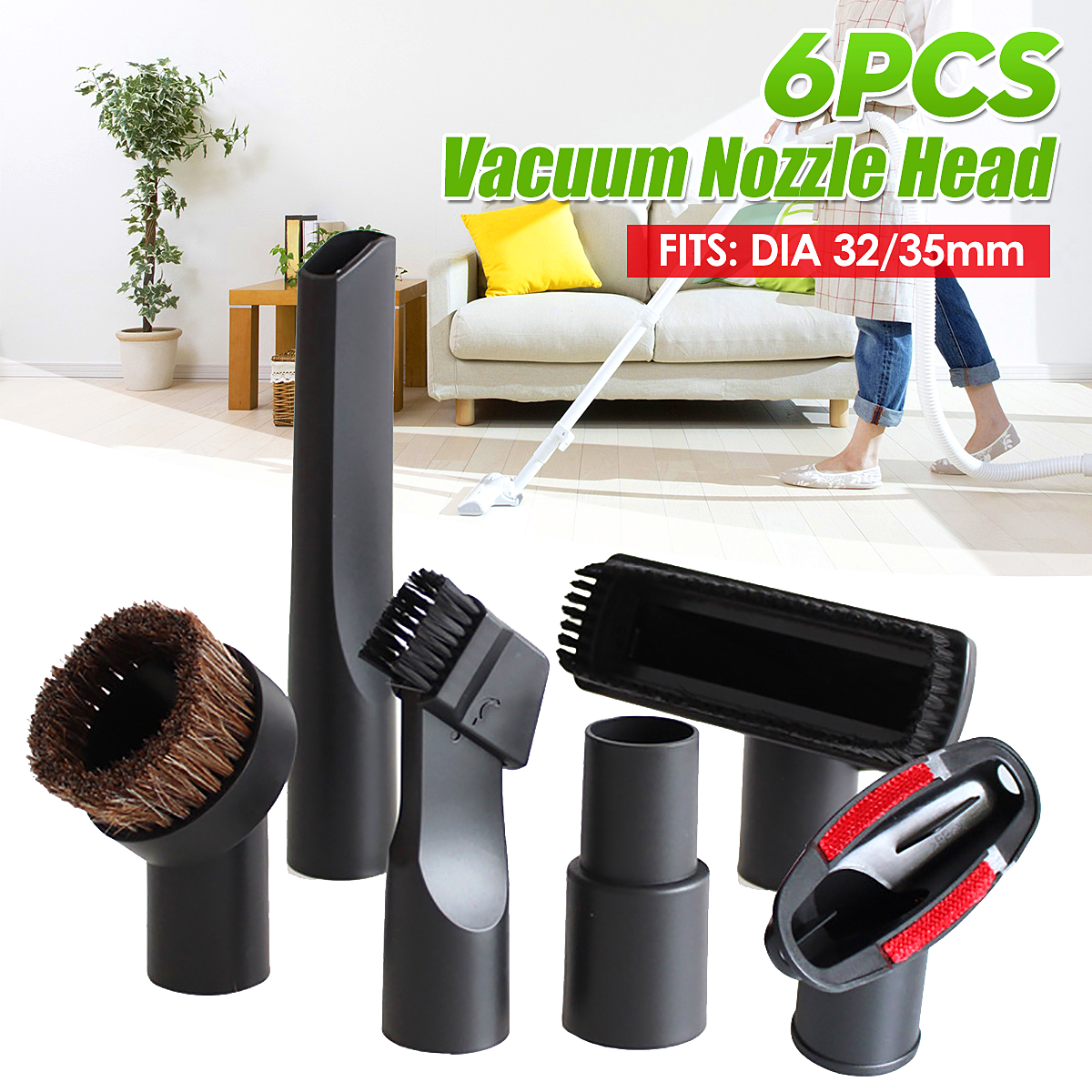 9 Pcs//set Crevice Tool Set Vacuum Cleaner Cleaning Accessories Attachment Parts