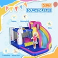 thumbnail image 4 of Outsunny 5 in 1 Inflatable Water Slide, Water Park Castle Bounce House Trampoline with Pool, Climbing Wall for Kids Age 3-8 with Air Blower, 4 of 10
