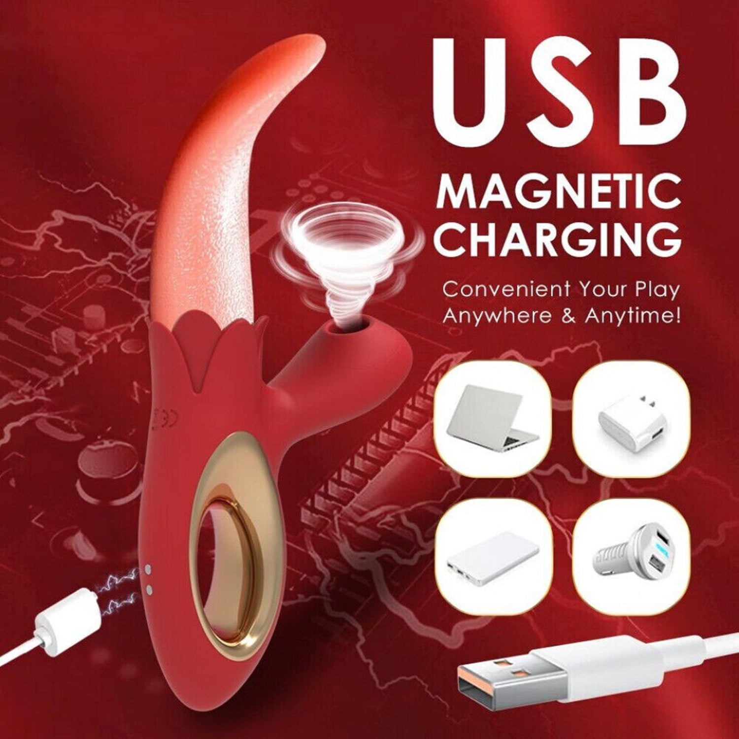 Lkiuynn Tongue Sucking Vibrator, Clit Stimulator Tongue Licking Vibrators for Women,  Adult Sex Toys