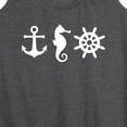 thumbnail image 3 of Instant Message - Nautical Symbols - Women's Racerback Tank Top, 3 of 6