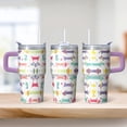 thumbnail image 2 of 20OZ Dog Print Durable Tumbler with Handle Double Wall Vacuum Cup Ideal Dog Lover Gifts Unique Birthday Christmas Presents for Dog Enthusiasts Women Men Long Lasting and Weather Resistant, 2 of 6