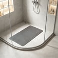 thumbnail image 4 of Zynviq Bathroom Rugs 35.9" X 16.9" Solid Color Bath Rugs Pvc Rectangular Washable Absorbent Gray Small Rug for Toilet, 4 of 6
