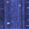 thumbnail image 1 of Ahgly Company Indoor Square Abstract Blue Contemporary Area Rugs, 8' Square, 1 of 4