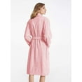 thumbnail image 4 of Peignoir pour Femmes en Coton Éponge Doux et Chaud Col Châle Robe de Maison Longueur Mollet avec Poches, 4 of 6