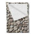 thumbnail image 2 of Rock Soft Flannel Fleece Throw Blanket, Random Sized and Shaped Stones Interlocking Stone Wall Shot Solid Coastal Details, Cozy Plush for Indoor and Outdoor Use, 50" x 70", Multicolor, by Ambesonne, 2 of 5