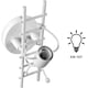 thumbnail image 2 of Lámpara humanoide marco de base de metal de luz de pared pequeña de 110-220 V para el dormitorio del hogar ANGGREK Otros, 2 of 8
