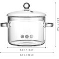 thumbnail image 3 of Cacerola de cristal transparente, olla de sopa para cocina, restaurante, 1900 ml, 3 of 4