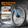 thumbnail image 3 of Electric Bike for Adults with Peak 1500W Brushless Motor, 60Miles 25MPH UL2849 Electric Mountain Bike with 480Wh Removable Battery, 7-Speed, 26" Tires and Front Fork Suspension, 3 of 8