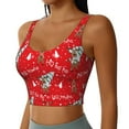 thumbnail image 2 of Balery Christmas Deer 1 Sujetadores deportivos con espalda cruzada para mujer, acolchados, sin costuras, de alto impacto, ideales para yoga, gimnasio, entrenamiento y fitness.-Medium, 2 of 8