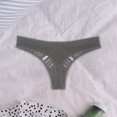 thumbnail image 2 of Tangas en forma de T para mujer, ropa interior elástica de cintura baja, bragas para vestir. Gris, 2 of 9