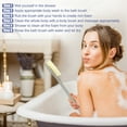 thumbnail image 6 of Unique Bargains Back Scrubber Long Handle Bath Brush Long Handle Brush for Bath Shower 13.98"x3.15"x1.18" Gray, 6 of 7