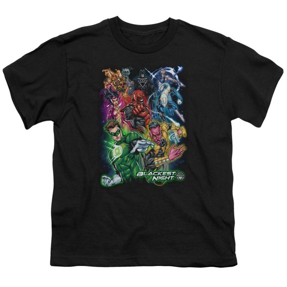 Green Lantern Men's Blackest Group Youth T-shirt Black