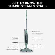 Shark Steam & Scrub All-in-One Steam Mop, Hard Floors, Scrubbing and Sanitizing, S7000