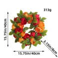 thumbnail image 3 of Marryso Door Wreath for Front Door Outside Dead Branches Peonies Flower Wreaths Wall Hanging Home Decoration Holiday Simulation Rattan Wreath Decoration Door Hanging, 3 of 9