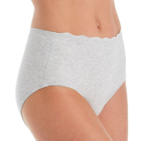 

Women s Rhonda Shear 4054 Lightweight Melange Brief Panty (Grey 2X)