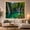 Forest Waterfalls, variant on Forest Waterfalls Across an Emerald Lagoon, Peaceful Digital Art for Nature Lovers, Landscape Decor, Housewarming Gift, Tapestry Wall Hanging for Bedroom and Living Room