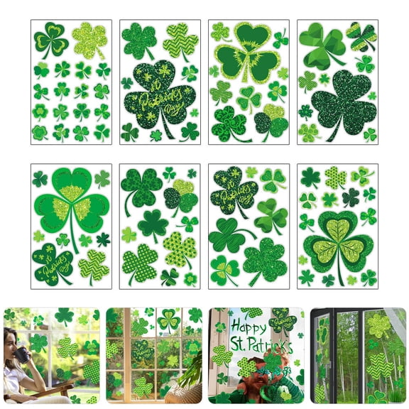LEORX Shamrock Stickers Green PVC for Reminding Use Easy to Install and Remove