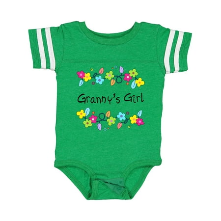 

Inktastic Grannys Girl- Bright Flowers Gift Baby Girl Bodysuit